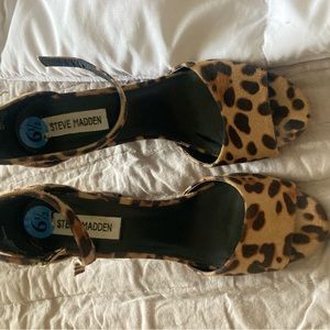 Gently worn Steve Madden cheetah print heels